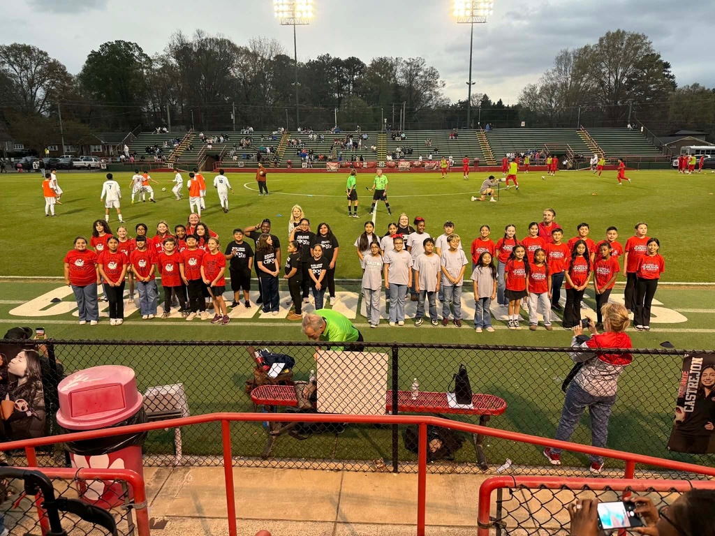 🎶⚽ Encore! On Friday, our District Elementary Honor Chorus took the field to perform the National Anthem at the Dalton High School Catamounts’ soccer game.  We’re proud to see students across our schools sharing their talents and representing Dalton Public Schools so well.