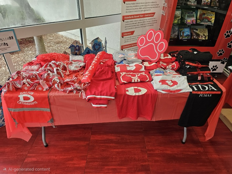 Picture of the merchandise to sell at the Spirit Store