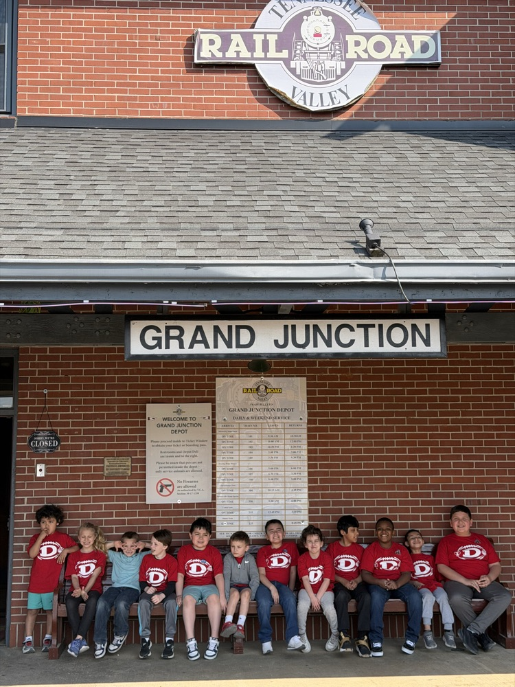 Students at the train station 