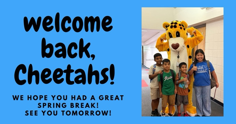 welcome back from spring break 