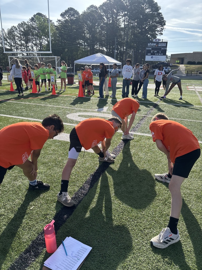 students at the district track meet