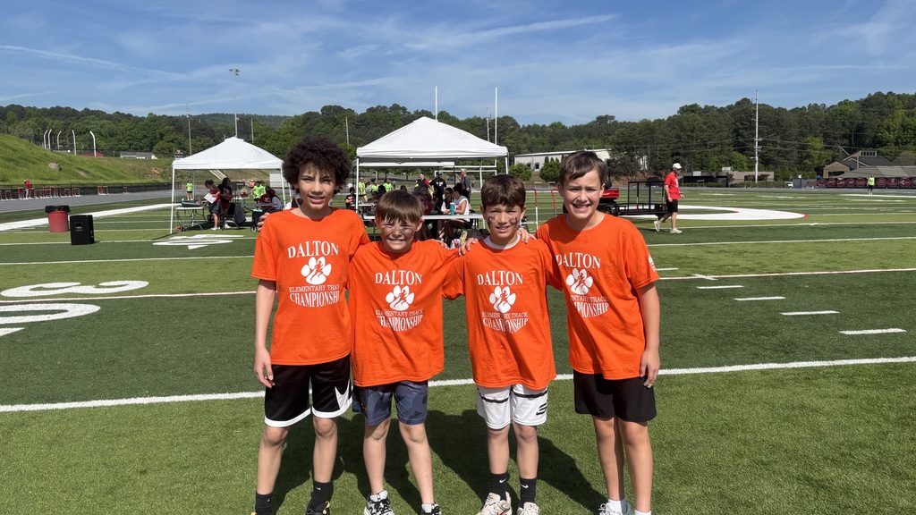 students at the district track meet