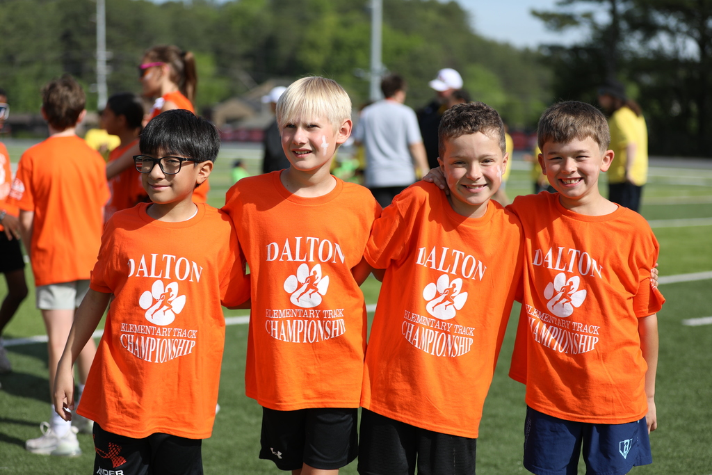 students at the district track meet