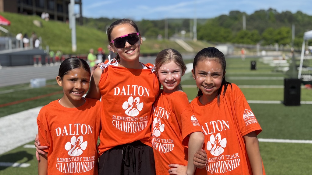 students at the district track meet