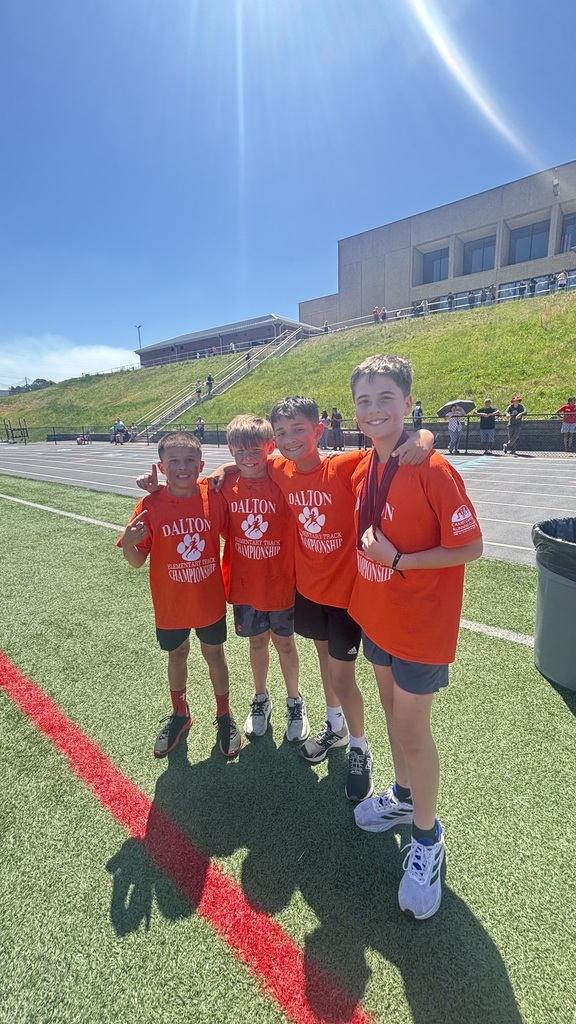 students at the district track meet