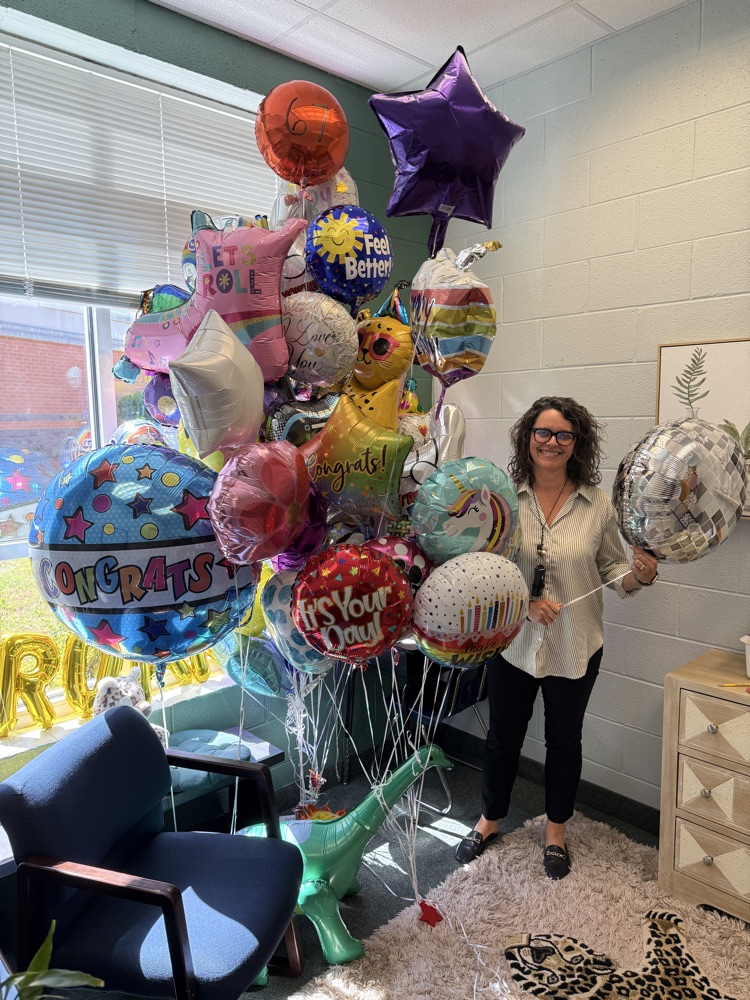 Mrs. Roberts and her balloons
