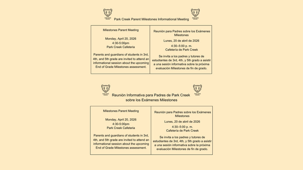 Parent Milestones Meeting