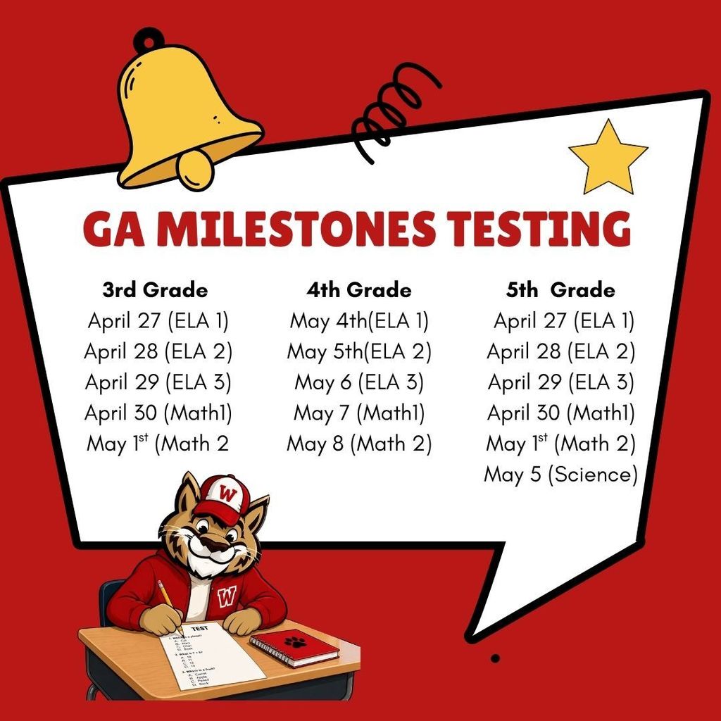 GA Milestones Testing Schedule