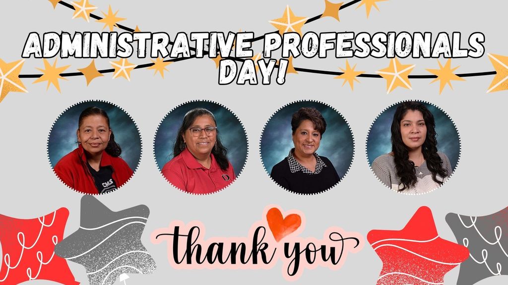 HCMS recognizing the administrative professionals graphic