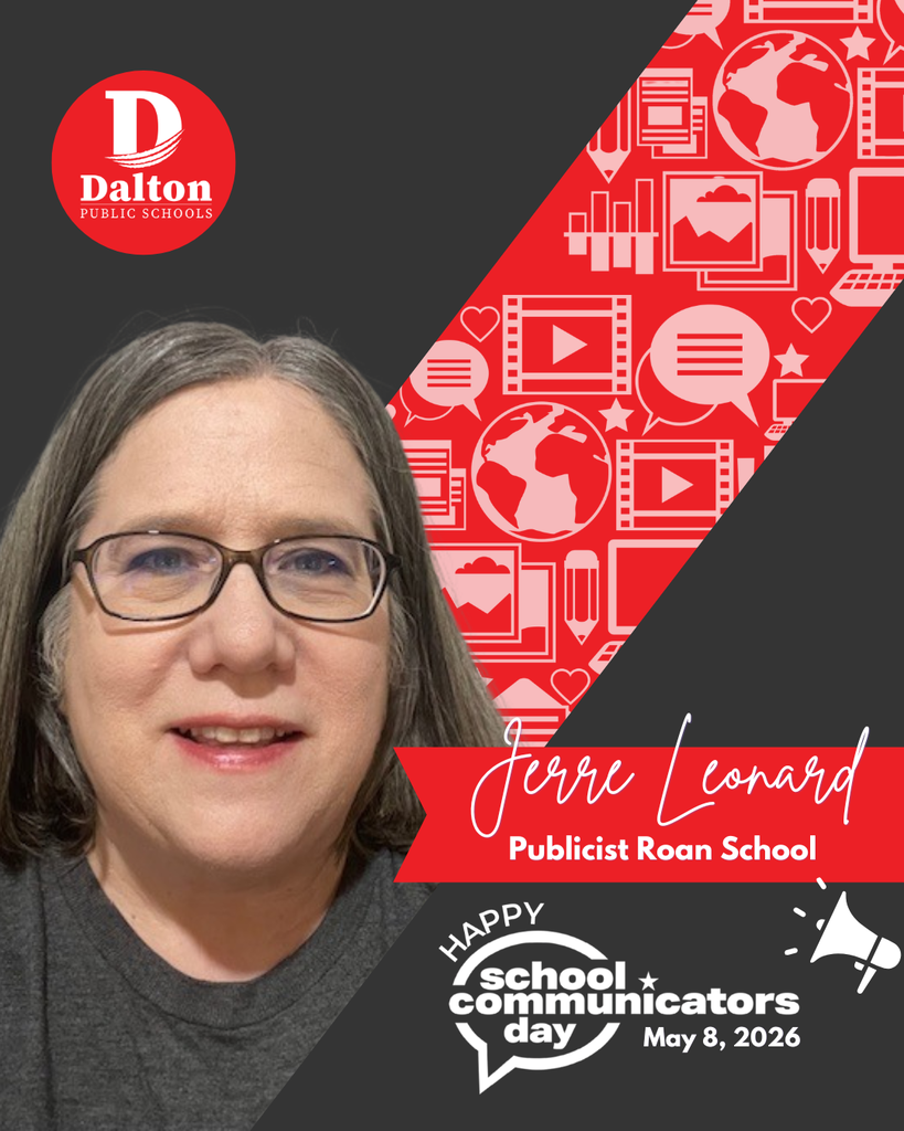 Happy School Communicators Day! (Part 1!)  At Dalton Public Schools, we’re incredibly proud of our team of school communicators who go above and beyond each day! Not only do they shine in their regular roles, but they also serve as dedicated Webmasters and Publicists, ensuring our families stay informed and connected. Whether it’s highlighting student success, sharing school events, or showcasing the everyday magic happening in our classrooms — they make it happen!  Help us celebrate this awesome team: Anna Collins — Blue Ridge School Emily Carpenter — Brookwood School Hannah Talley — City Park School Hannah Higgins — Park Creek School Jerre Leonard & Emily Elliott — Roan School Gaby Hefner — Westwood School Keri Faw — Hammond Creek Middle School Beth Mashburn — Dalton Junior High School Julia Cagle — The Dalton Academy Melanie Patrick — Dalton High School Ashley Grycz, Cindy Hernandez, Andrea Marsh, & Kendra Pannell — Dalton Public Schools  Thank you for your creativity, dedication, and for telling the stories that make DPS shine!
