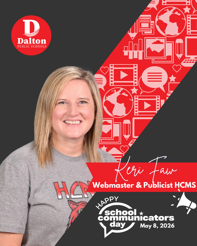 Happy School Communicators Day! (Part 1!)  At Dalton Public Schools, we’re incredibly proud of our team of school communicators who go above and beyond each day! Not only do they shine in their regular roles, but they also serve as dedicated Webmasters and Publicists, ensuring our families stay informed and connected. Whether it’s highlighting student success, sharing school events, or showcasing the everyday magic happening in our classrooms — they make it happen!  Help us celebrate this awesome team: Anna Collins — Blue Ridge School Emily Carpenter — Brookwood School Hannah Talley — City Park School Hannah Higgins — Park Creek School Jerre Leonard & Emily Elliott — Roan School Gaby Hefner — Westwood School Keri Faw — Hammond Creek Middle School Beth Mashburn — Dalton Junior High School Julia Cagle — The Dalton Academy Melanie Patrick — Dalton High School Ashley Grycz, Cindy Hernandez, Andrea Marsh, & Kendra Pannell — Dalton Public Schools  Thank you for your creativity, dedication, and for telling the stories that make DPS shine!