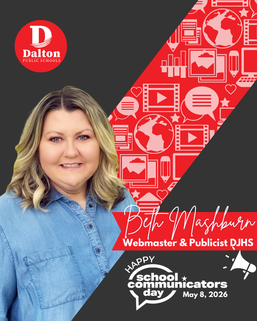 Happy School Communicators Day! (Part 1!)  At Dalton Public Schools, we’re incredibly proud of our team of school communicators who go above and beyond each day! Not only do they shine in their regular roles, but they also serve as dedicated Webmasters and Publicists, ensuring our families stay informed and connected. Whether it’s highlighting student success, sharing school events, or showcasing the everyday magic happening in our classrooms — they make it happen!  Help us celebrate this awesome team: Anna Collins — Blue Ridge School Emily Carpenter — Brookwood School Hannah Talley — City Park School Hannah Higgins — Park Creek School Jerre Leonard & Emily Elliott — Roan School Gaby Hefner — Westwood School Keri Faw — Hammond Creek Middle School Beth Mashburn — Dalton Junior High School Julia Cagle — The Dalton Academy Melanie Patrick — Dalton High School Ashley Grycz, Cindy Hernandez, Andrea Marsh, & Kendra Pannell — Dalton Public Schools  Thank you for your creativity, dedication, and for telling the stories that make DPS shine!