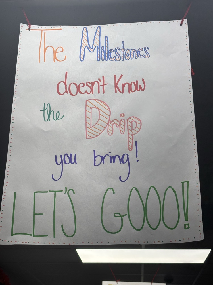 motivational sign for milestones test 