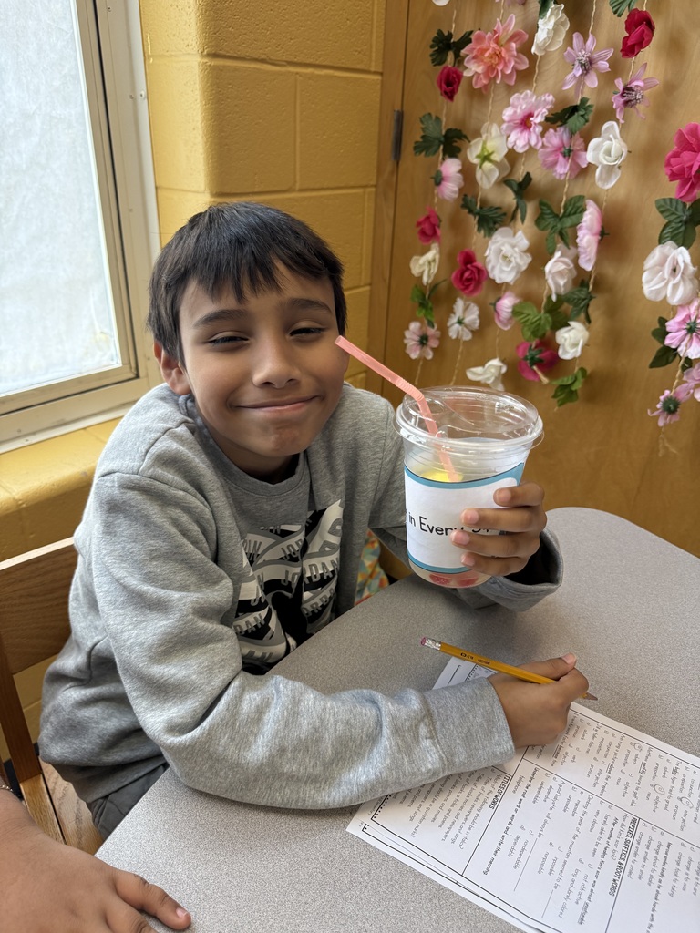 students enjoying drinks from hydration station