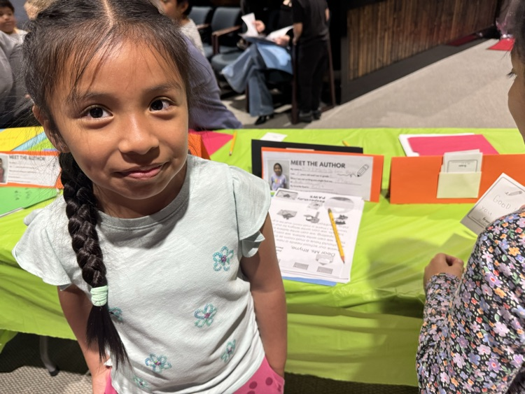 second grade students at publishing party