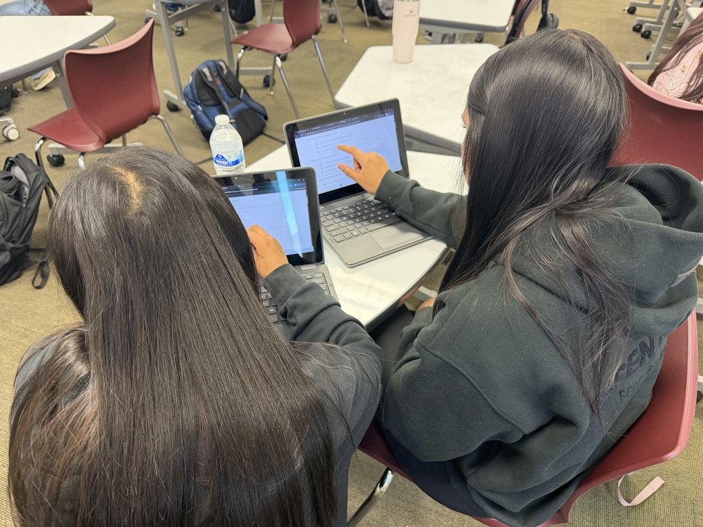 Students working on computers