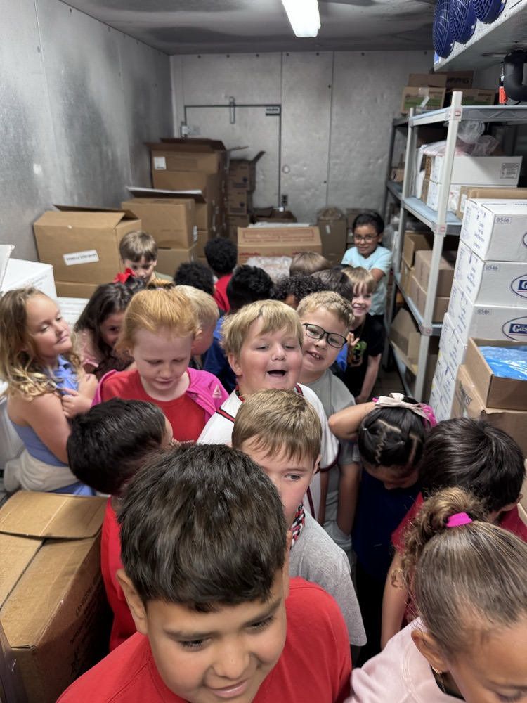 A group of students in the freezer 