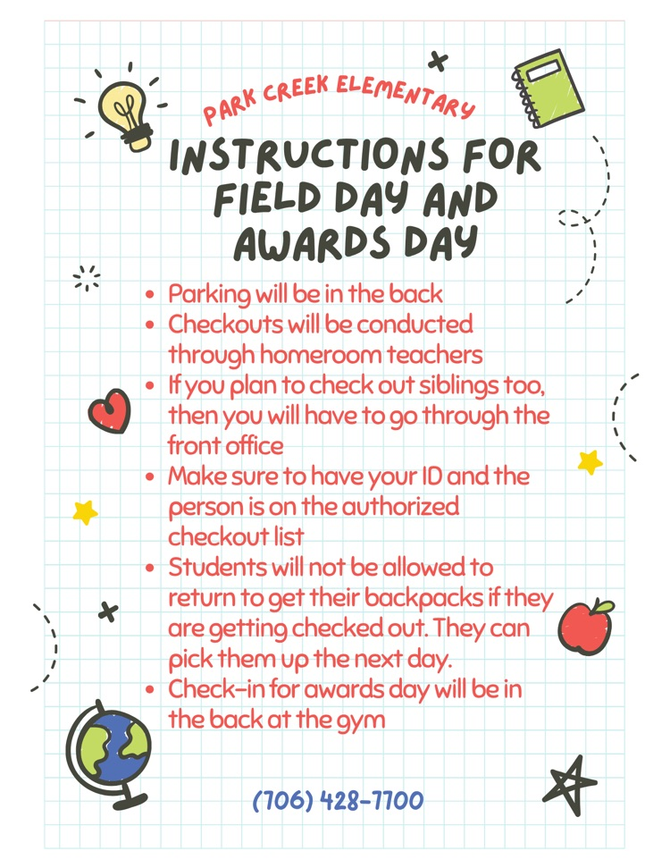 field day and awards day information 