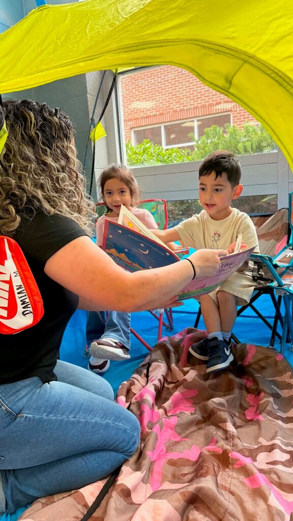 📚✨ Our Rising Pre-K and Kindergarten Summer Transition Program hosted its first annual Creative Discovery Museum Young Authors Family Workshop, bringing students and families together for a fun-filled day of reading, writing, storytelling, and creative expression!  This year’s theme, “Young Authors,” invited families to explore literacy through hands-on stations designed to spark imagination and build early language skills. From creating silly stories and performing puppet shows to examining illustrations, stitching letters, and even making a stop motion film, students practiced important skills like vocabulary, comprehension, oral language, sequencing, fine motor development, and early writing.  Most importantly, families had the chance to learn, laugh, and create together while celebrating the power of stories. We are so thankful for this meaningful opportunity to support our youngest learners as they grow into confident readers, writers, and storytellers!