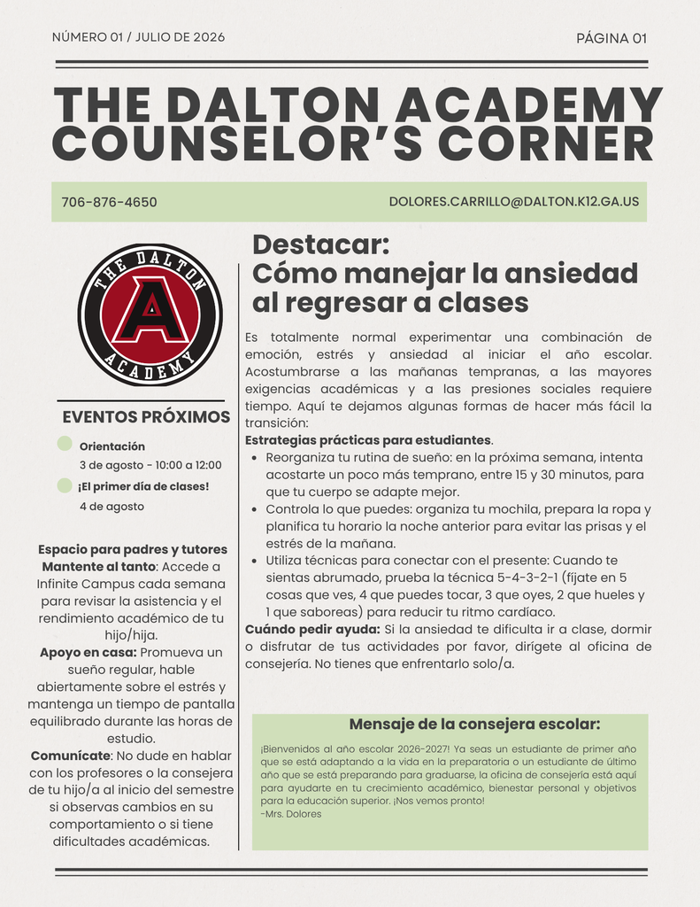 TDA newsletter