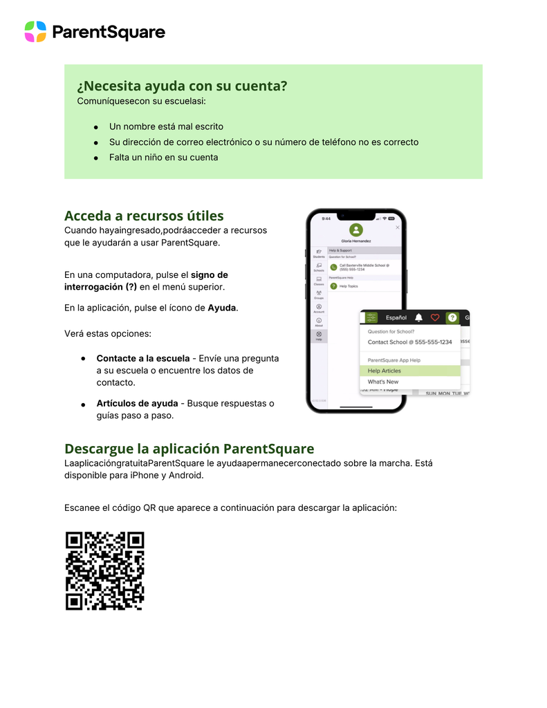 Step by step document for ParentSquare