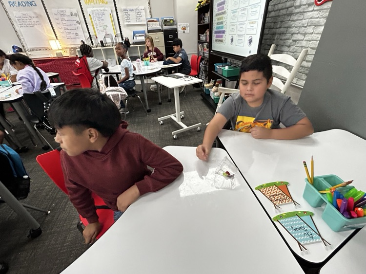 students working together in classroom