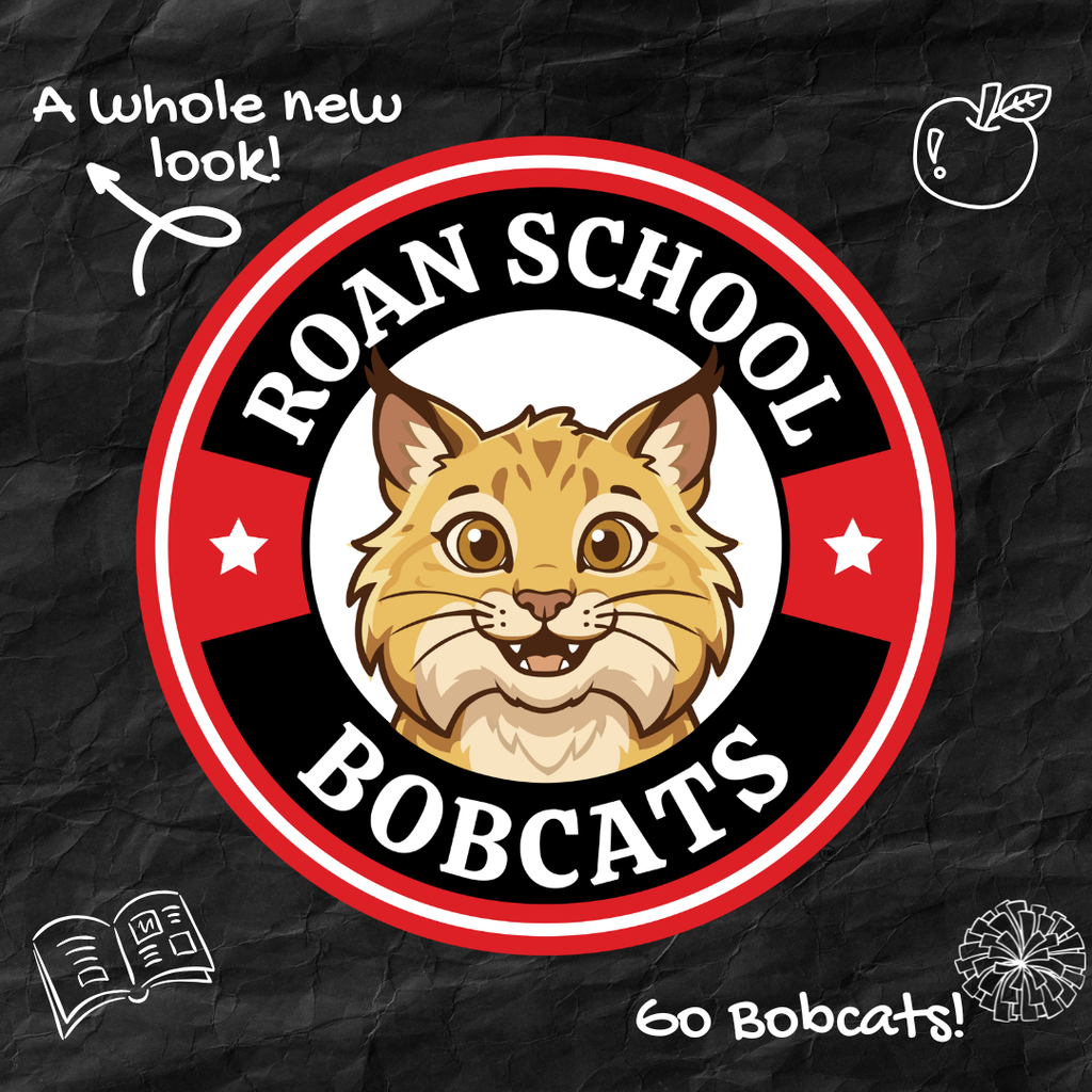 A new look for our freshly renovated home! 🐾✨  Roan School is proud to introduce our new official logo! Designed to reflect the spirit and heart of our school, this design carries us forward into an exciting school year in our updated building.  Here’s to fresh spaces, new beginnings, and building on our proud tradition as Bobcats!