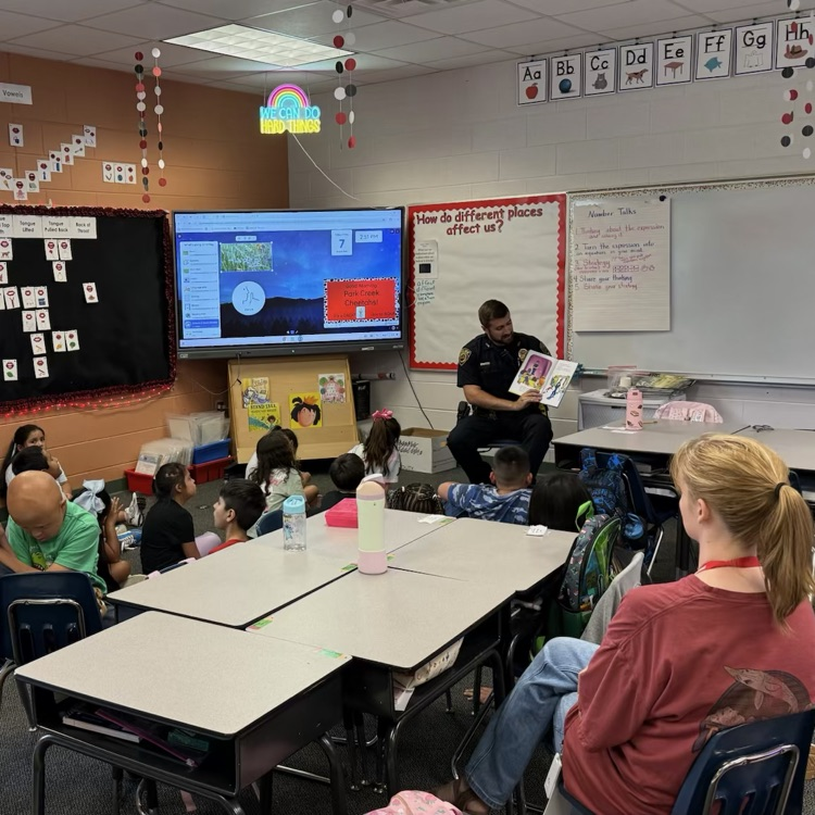 Officer Warren doing a read aloud