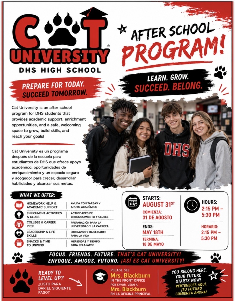 Cat University information. Email jennifer.blackburn@dalton.k12.ga.us with questions.