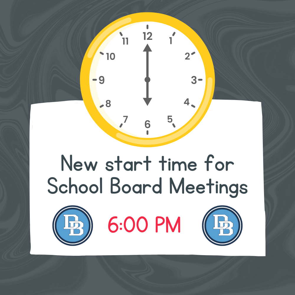 New start time for School Board Meetings