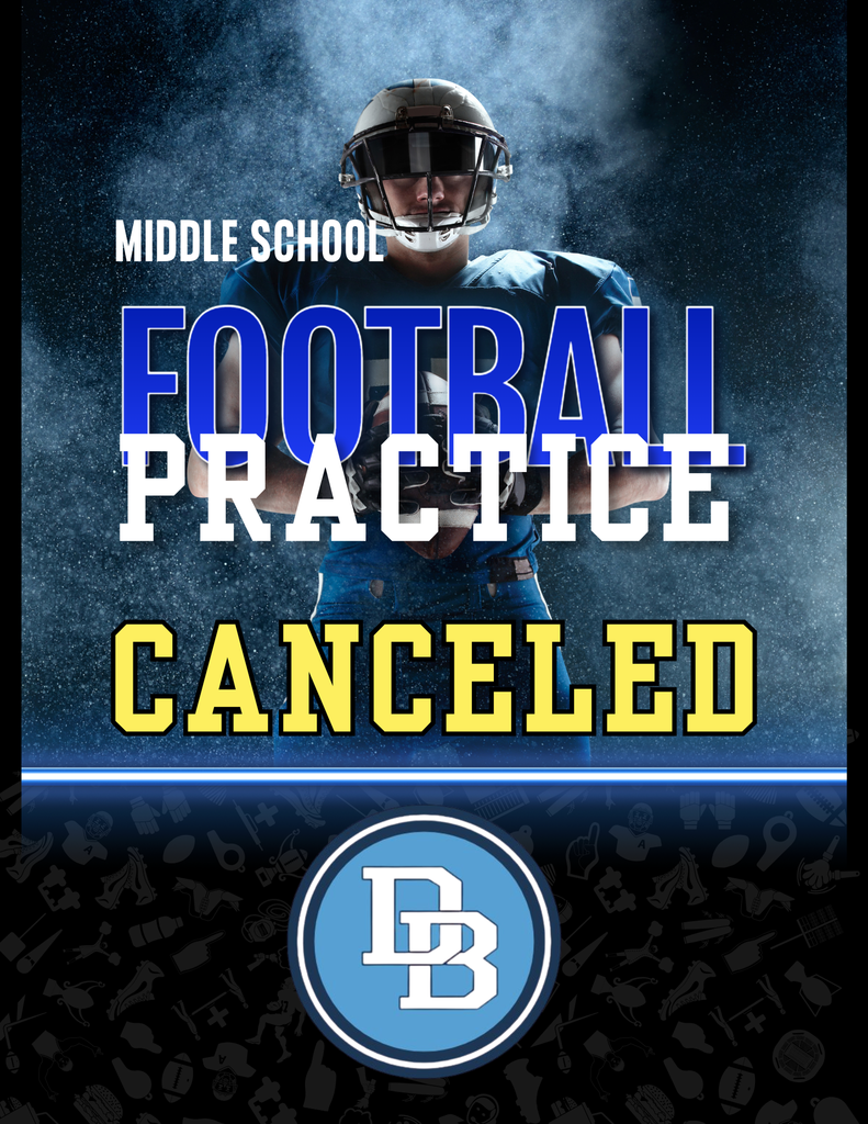 Middle School Football Practice Canceled