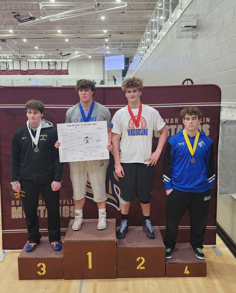 PIAA District III Section I AAA Wrestling Podium