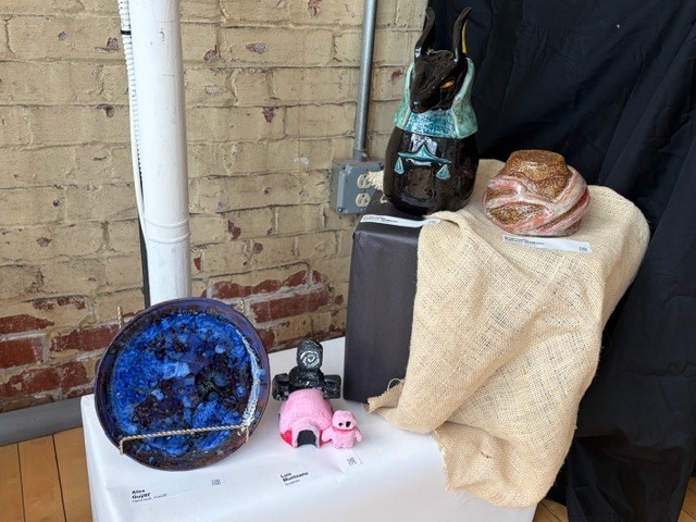 Student ceramics on display