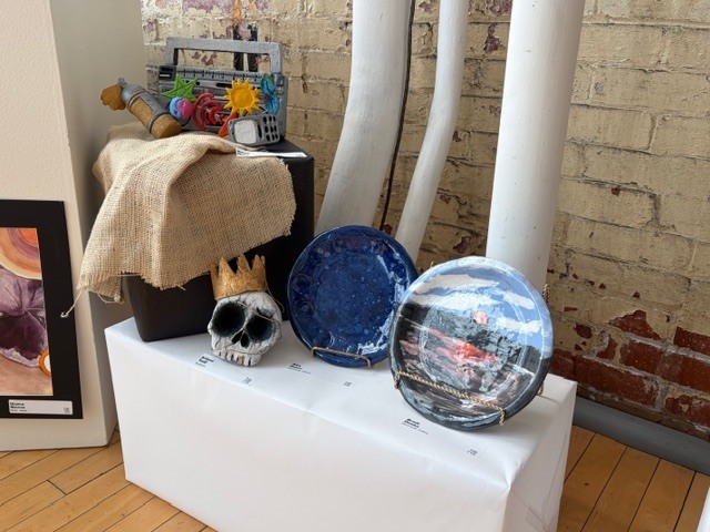 Student ceramics on display