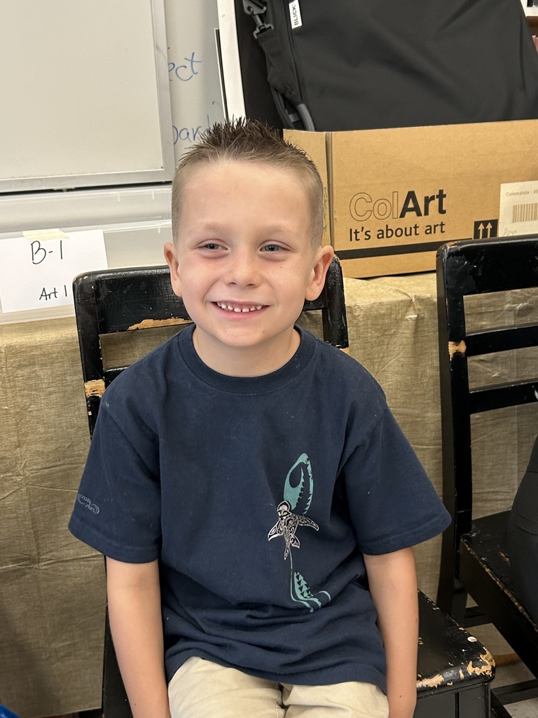 Picture of a boy student with a fresh haircut - buzz cut.
