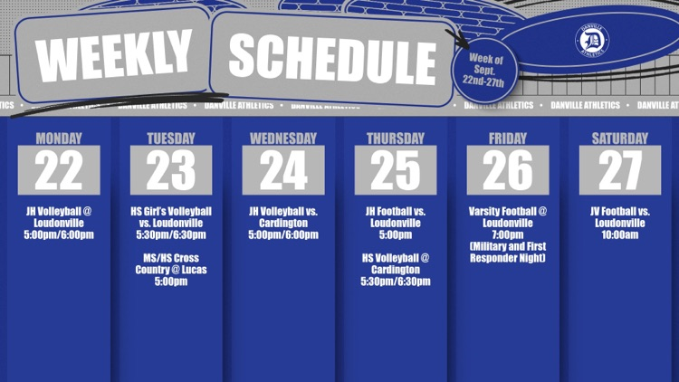 weekly events Sept. 22-27