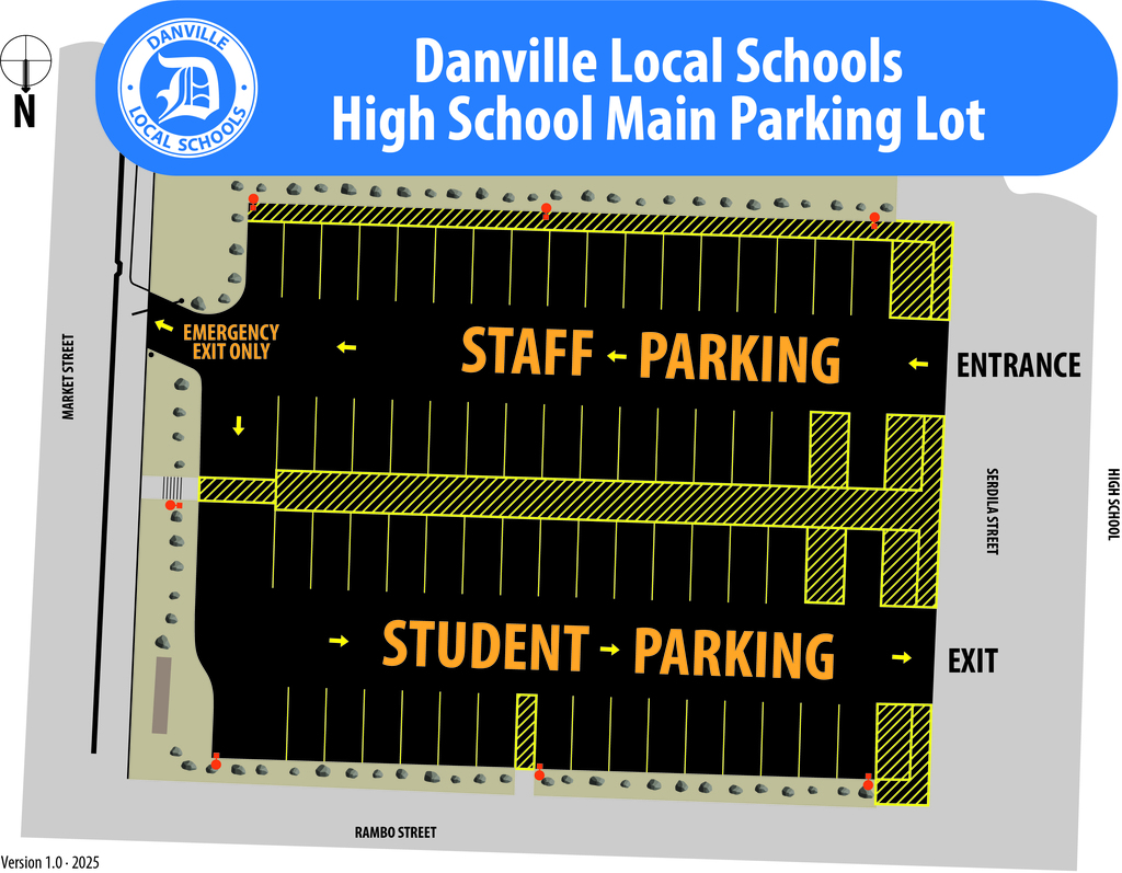 Danville HS Parking Lot Layout