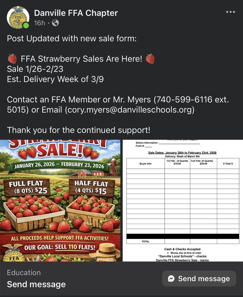 FFA Strawberry Sale 