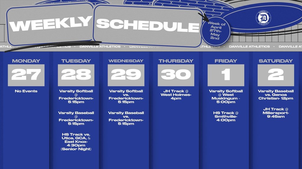 Athletic Events April 27-May2 