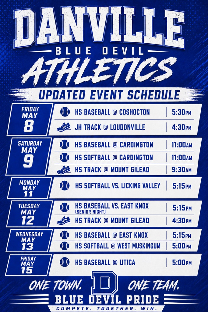 updated athletic schedule 