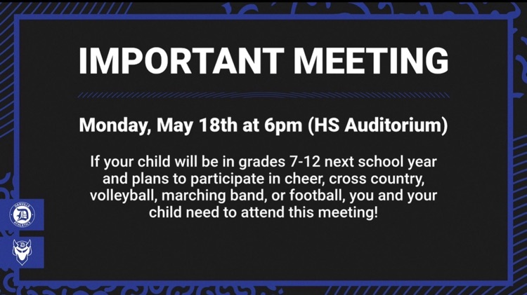 Fall parent/athlete meeting 