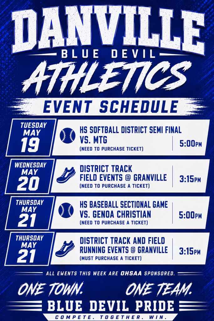 athletic events may 19-21 