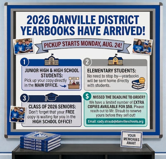 2026 Yearbooks are here.  Pick-up starts Monday, August 24th.