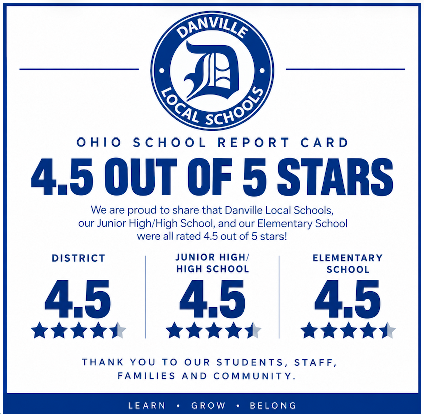 Danville schools earns 4.5 stars.