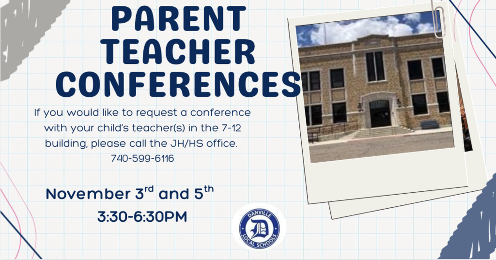 Parent teacher conferences are November 3rd and 5th from 3:30-6:30.