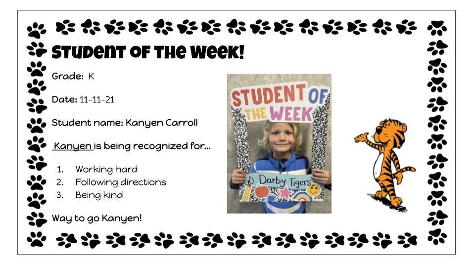 students of the week