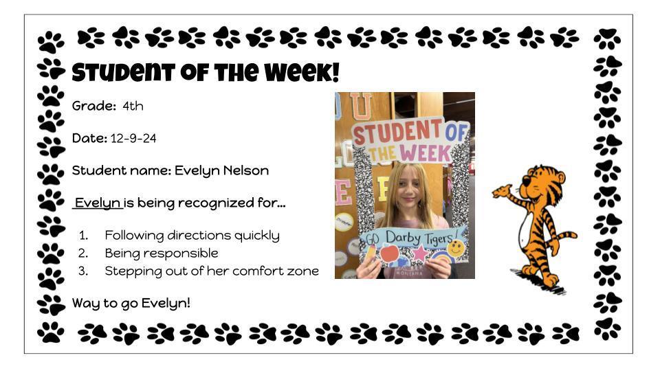Student of the week