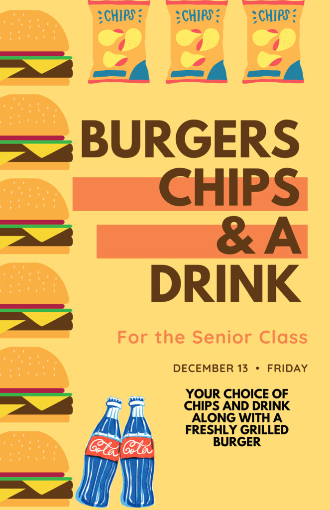 Burgers/chips/ and a drink