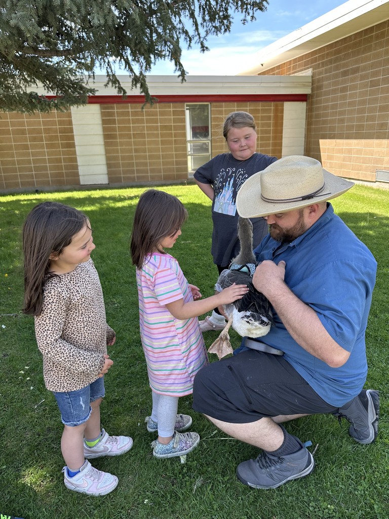 show and tell with goose and kids