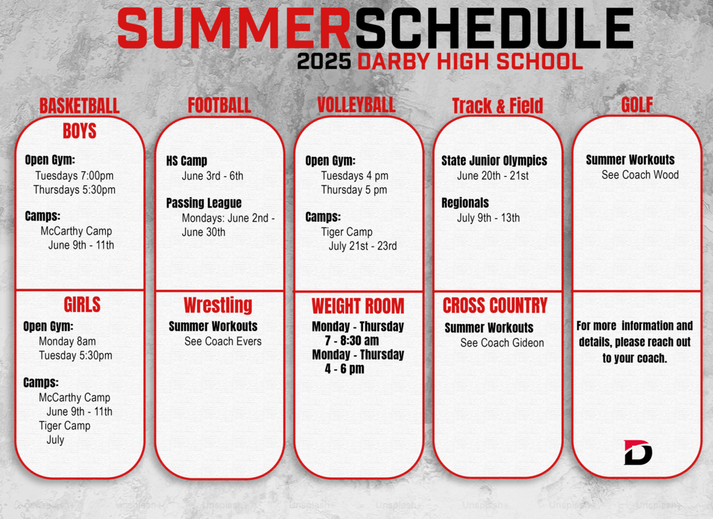 summer schedule